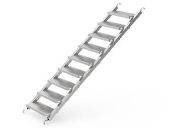 The picture shows the cuplock scaffolding stair stringer and its diagram.