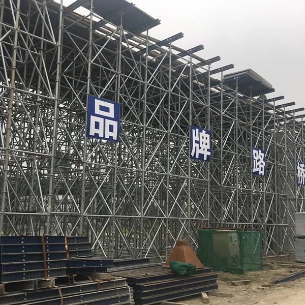 Quicklock scaffolding system is used for road and bridge construction.