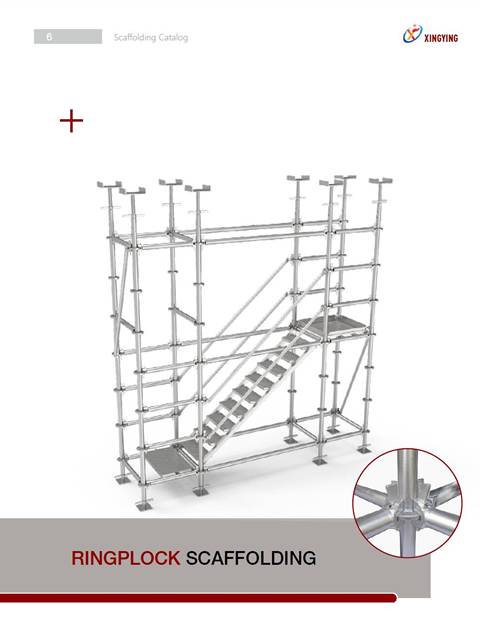 A well-assembled ringlock scaffolding system is displayed.
