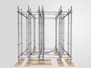 The second layer ledgers are used to connect standard ring plate as described in step 3.