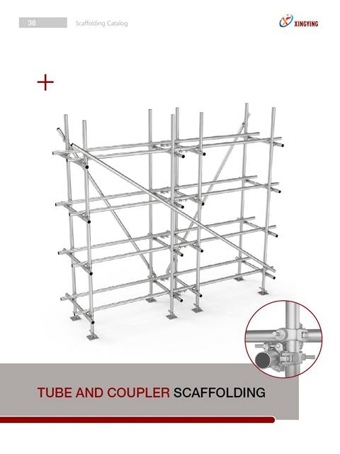 A well-assembled tube and coupler scaffold is displayed.